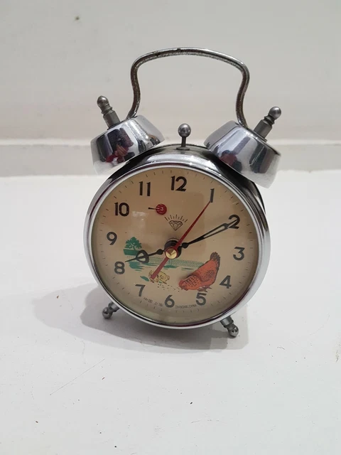 Orologio Sveglia Da Tavolo GALLINA MADE IN CHINA Vintage Sveglia Animata