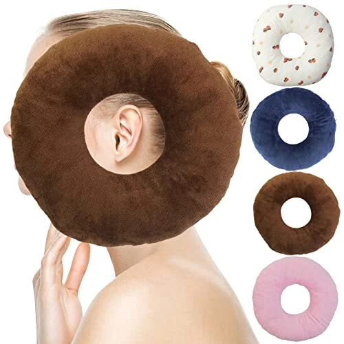 S-SNAIL-OO Ear Piercing Pillow for Side Sleepers，Small Pillow with Ear Hole D...