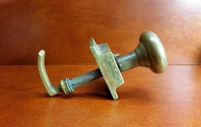 Rare Small Antique Brass Door Knob/Handle,Locking Latch Set,Complete,From Train?