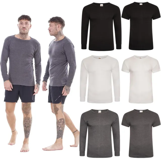 Heatforce Mens 3 Pack  Thermal Long / Short Sleeve Tops T Shirt Underwear S-5XL