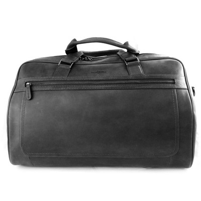 Antler Pieghevole Sacchetto di indumento Nero con Accenti Marrone hardware con marchio borsa da viaggio 