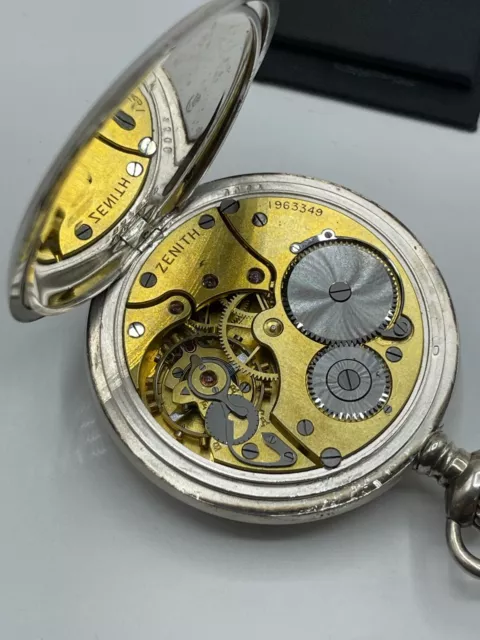 Taschenuhr Zenith 800er Silber 51 mm Handaufzug