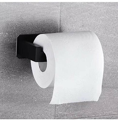 GERUIKE Porta Carta da Cucina Montaggio a Parete Portarotolo WC Senza Foratura Cucina Porta cellulare Alluminio Antiruggine Porta Cucina Autoadesivo Nero 