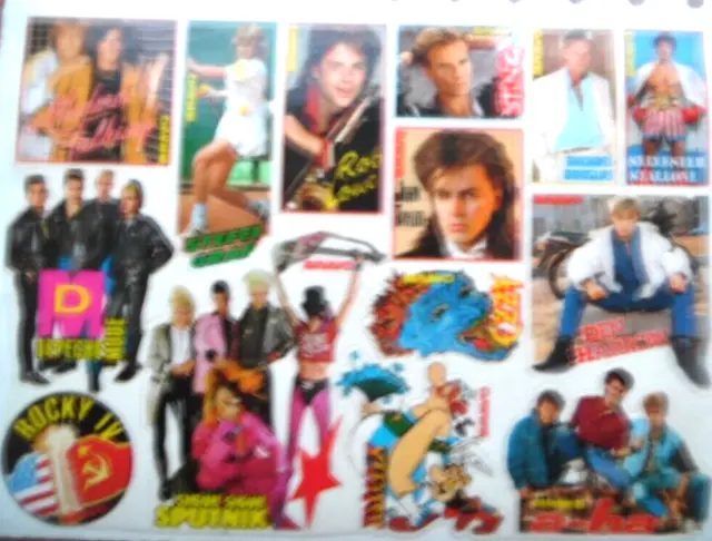 BRAVO Sticker 27 Depeche Mode Sputnik ROCKY Stalone Modern Talking a-ha Asterix