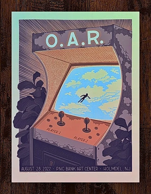 O.A.R. Aug 2022 Holmdel, NJ PNC Bank Art Center Gig Foil Print AP 18x24