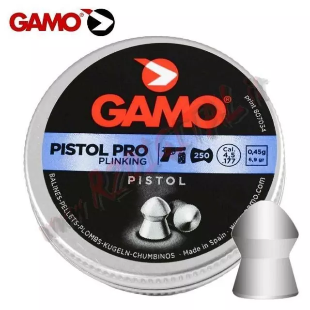 PIOMBINI GAMO PISTOL PRO 4.5 mm .177 DIABOLO TESTA CONICA STUDIATO PER PISTOLA