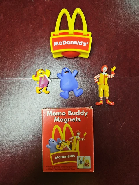 Vintage MCDONALDS Memo Buddy Refrigerator MAGNET Set Lot Ronald Grimace Fries Vintage MCDONALDS Memo Buddy Refrigerator MAGNET Set Lot Ronald Grimace Fries