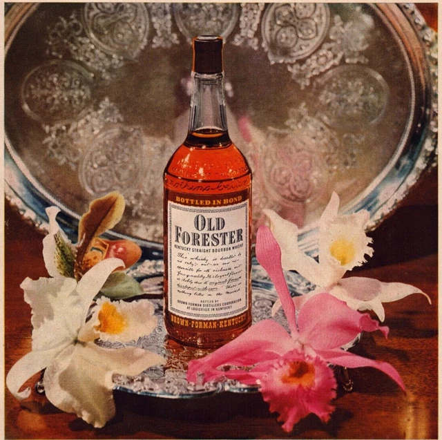 1949 OLD FORESTER Kentucky Straight Bourbon Whisky vintage imprimé ... 1949 OLD FORESTER Kentucky Straight Bourbon Whisky vintage imprimé ...