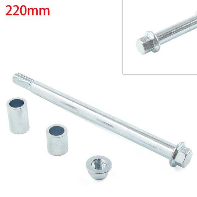 M15 x 220 mm + 2 distanziali anteriore posteriore asse posteriore per Quad Dirt Pit Bike