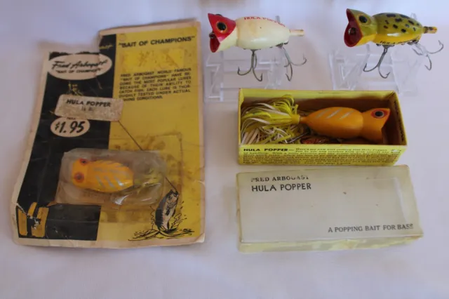 FRED ARBOGAST HULA Popper Rare Color Chipmunk Now In Box W/Papers