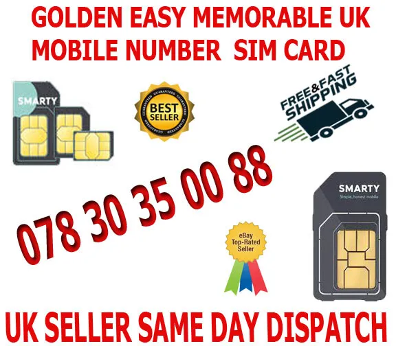 GOLDEN EASY MEMORABLE UK VIP MOBILE PHONE NUMBER 078 30 35 00 88 Smarty B 02