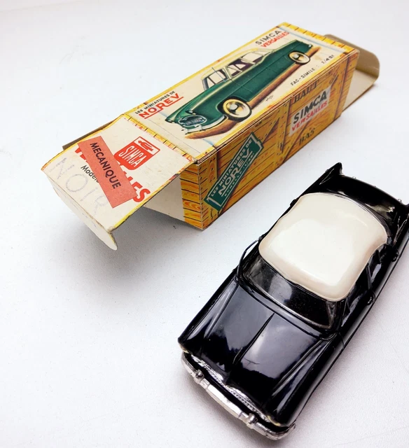 Jouet Ancien Mécanique Eurêka – Hallalien – Boîte D'origine Et Fonctionnel – Voiture En Bois