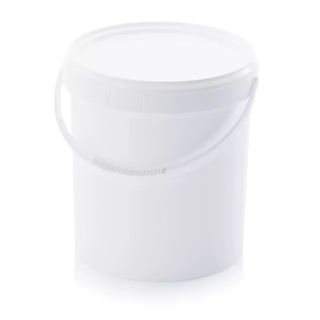 Seau + couvercle  blanc 10,8L avec anse pour fermenteur thé compost aéré