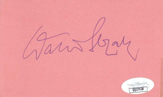 WALTER SLEZAK d 1983 Signed 3x5 Index Card Actor/Sinbad the Sailor JSA QQ27428