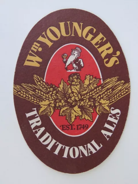 Beer Coaster Mat: William Younger’s Traditional Ales SCOTLAND Brewery 1749 No3