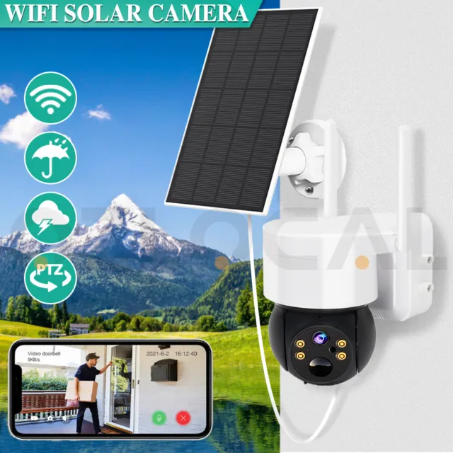 Solar Security Camera Battery Powered Outdoor Wireless WiFi IP CCTV PTZ Camera