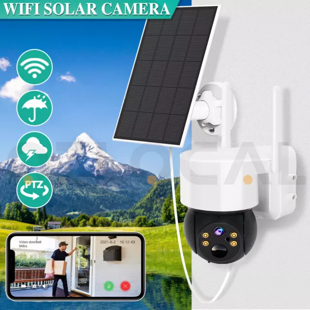 Solar Security Camera Battery Powered Outdoor Wireless WiFi IP CCTV PTZ Camera