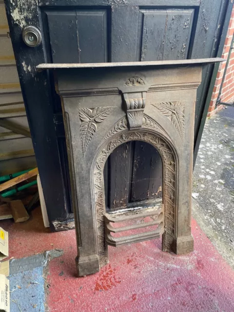 Victorian cast iron bedroom fireplace