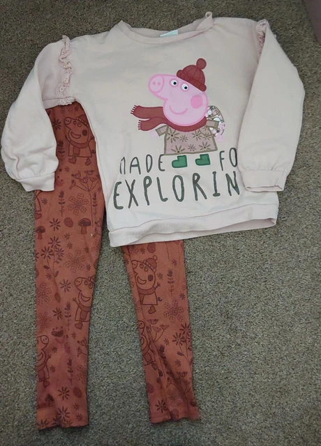 leggings e maglione ragazze peppa maiale