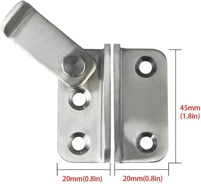 Flip Latch with Padlock Hole,Heavy Duty Safety Door Shed Slide Bolt Latch Lock