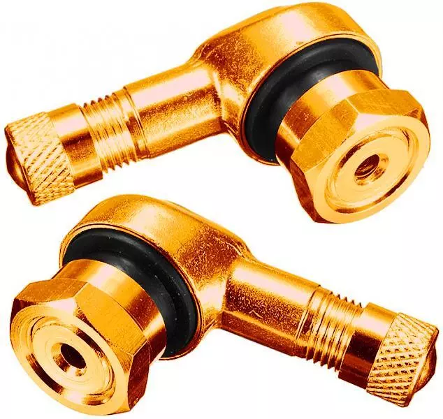 Valvole Ruote 90° n Alluminio Anodizzato Arancioni MOTO scooter