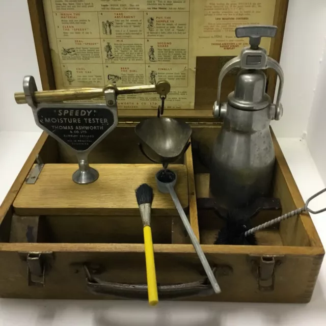 Quite a Rare Piece Antique Speedy moisture tester  farming kit for grain