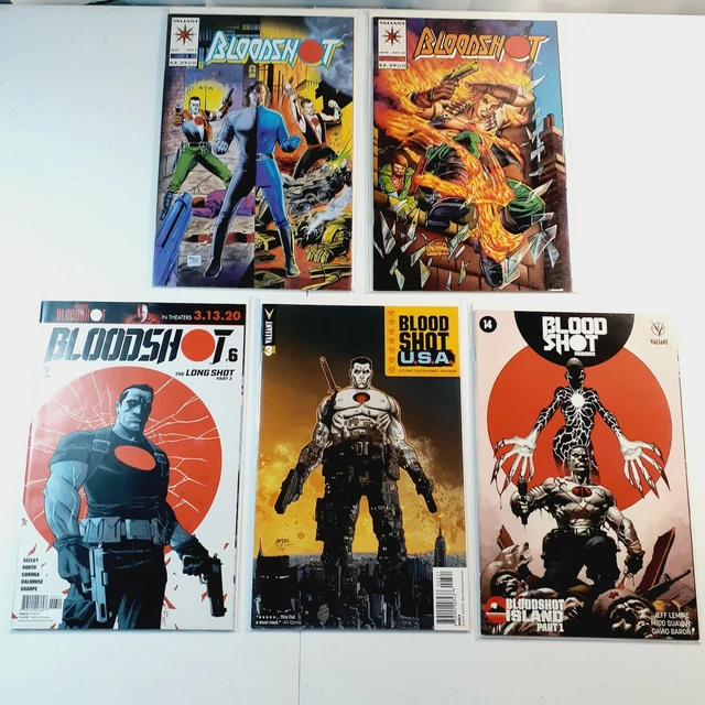 Lot Of 5 Valiant Comics "Bloodshot" Original & New Series (VF/NM 9.0)