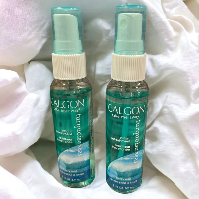 2 Calgon TURQUOISE SEAS Body Mist Spray 2 FL OZ Each Travel Size New 2 Calgon TURQUOISE SEAS Body Mist Spray 2 FL OZ Each Travel Size New