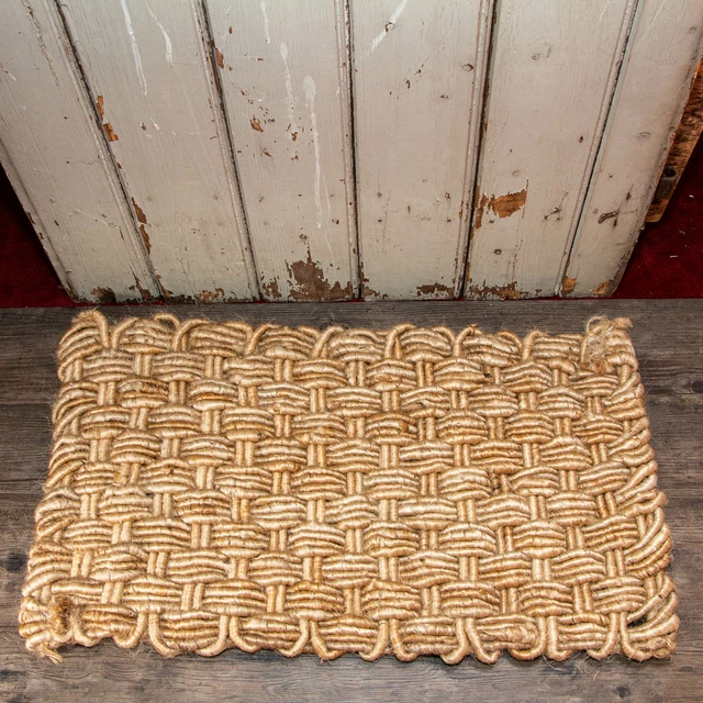 Matte für den Hauseingang, Türmatte aus Jute, geflochten