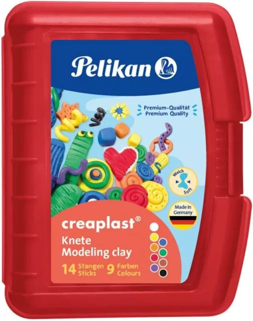 Pelikan 2056080 198/9R Modelliermassen Kinderknete Creaplast, 300g, rot