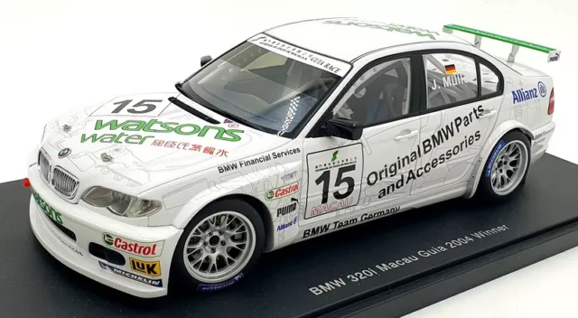 Autoart 1/18 Scale Diecast 80449 - BMW 320i E46 Macau 2004 J.Muller #15