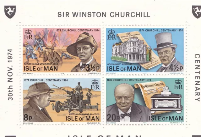 Isle of Man - 1974 Sir Winston Churchill, Birth Centenary - MNH Sheet