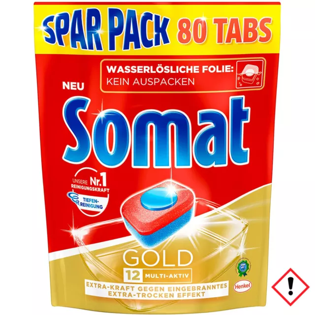 Somat Pastillas 12 Oro Con Limpieza Profunda Pack Ahorro 80 Unidad 1 Paquete