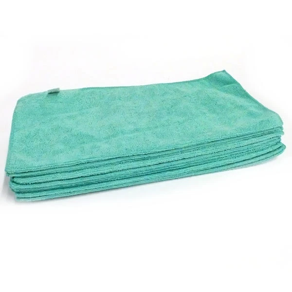 HP Textiles 16" x 16" Microfiber Cleaning Towel in Green, 204-Pack