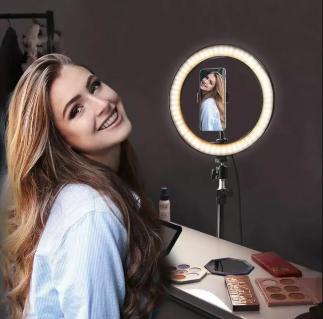 Anillo de luz LED de Selfie para fotografía de 10 pulgadas 26cm lámpara Trípode