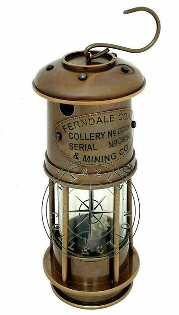 7" Messing antike nautische Lampe Laterne Öl Schiff kleine maritime Boot Licht