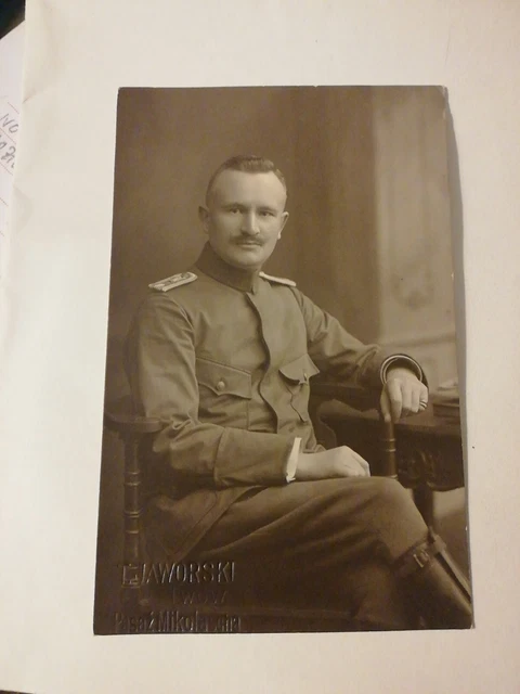S37) GRANDE GUERRA Ww1 Fotografia Ufficiale Polacco Foto Jaworski Lwow