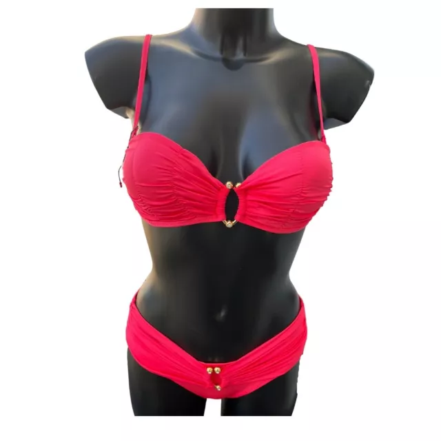 ENSEMBLE BIKINI, MAILLOT DE BAIN 2 PIECES  ESTHER QUEEN Taille 40