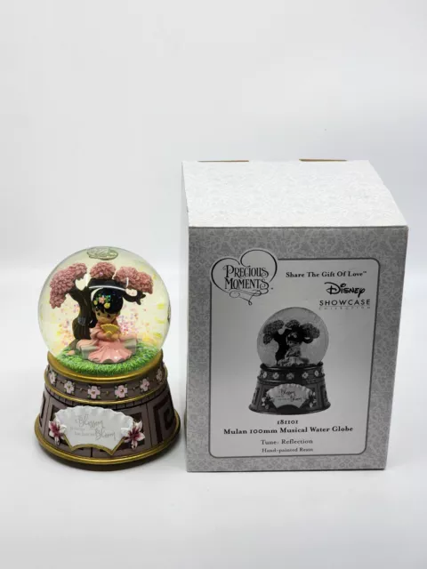 Precious Moments Disney Mulan Reflection Musical Water Globe Snowglobe 181101