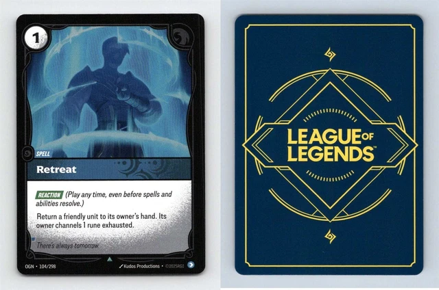 RETREAT #104/298 RIFTBOUND League Of Legends Origins 2025 Uncommon Foil ...