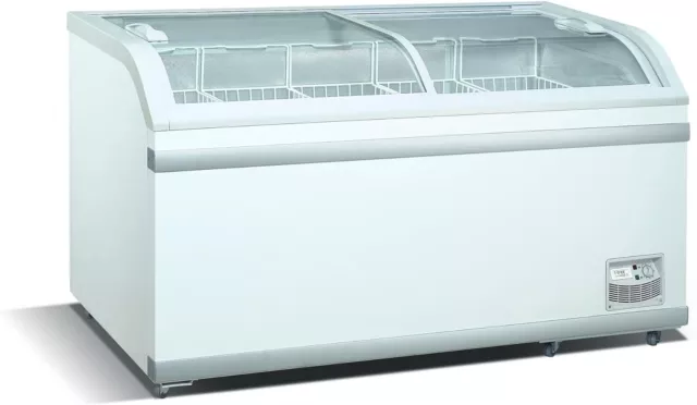 XS-700YX 700L Capacity Glass Top Ice Cream Freezer