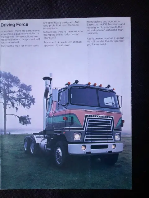 1970's  International Harvester Transtar II  Truck  Dealer  Sales Brochure 12 pg