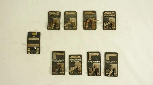 Lionel O Gauge 1045C Tubular Track Power Lockon Connect Lot of 9x B91-25
