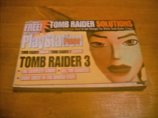 Tomb Raider Solutions-Playstation Paperback Book-Complete Guide Secrets & Cheats