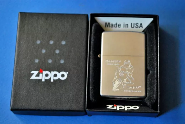 Zippo Original Usa Lighter. Motorcycle Theme. Nos. (New Old Stock)