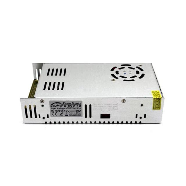 Alimentation 12V 50A 600W MOGOULUA - Convertisseur AC/DC Pour LED, PC, Surveillance