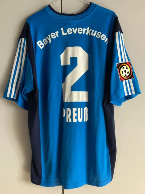 Original Adidas MATCHWORN SPIELERTRIKOT Bayer Leverkusen 2 PREUß Trikot XL Shirt