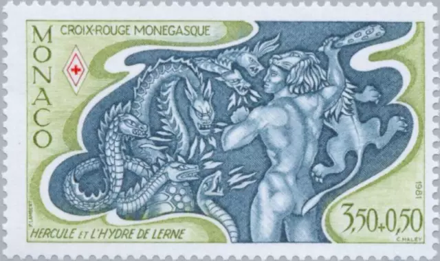 Monaco #YT1289 MNH 1981 Hercules Heracles Lernaean Snake Hydra [B101 Mi1490]