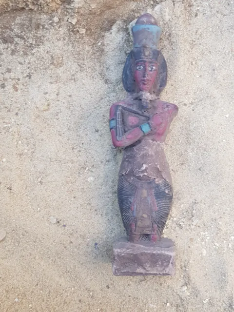 Rara Antigua Estatua del Antiguo Egipto Rey Akenatón Adoración 1 Dios Sol 1336 aC