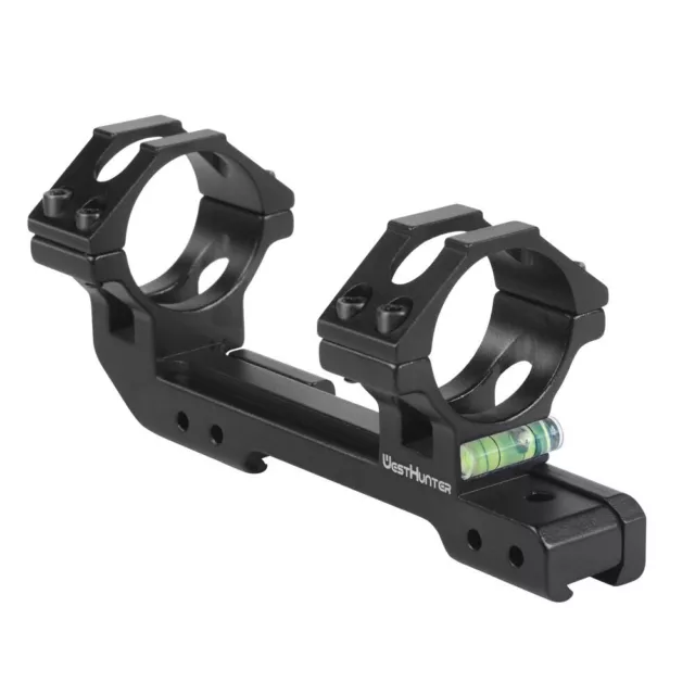 WestHunter 30mm One Piece Scope Mount Rings 11mm Dovetail Rail With Bubble Level